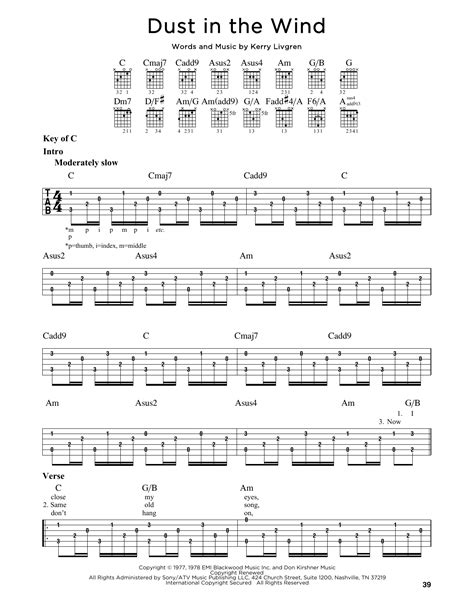 Pop Rock and Adult Contemporary. . Dust in the wind tab chords